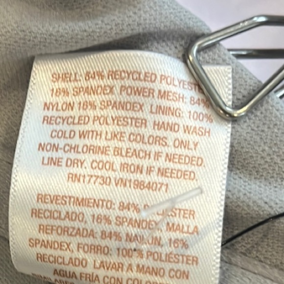 Women’s Shade & Shore New Size 17 Metallic Silver Gray One Piece Swimsuit - Picture 5 of 7